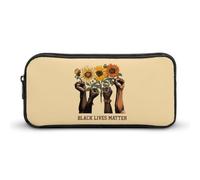 Black History Lives Matter Peace Funny Pen Case Pencil Large Pouch Stationery Bag Makeup Cosmetic Organizer for Men Women