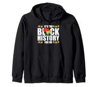 Black History Melanin Pride Strong Proud Afro American Roots Zip Hoodie