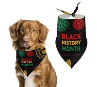 Black History Month 2024 Dog Bandanas Pets Kerchief Reversible Triangle Bibs Scarf Outfits Accessories for Small to Large Dogs Cats