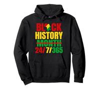 Black History Month 24/7/365 African Pride Graphic Design Pullover Hoodie