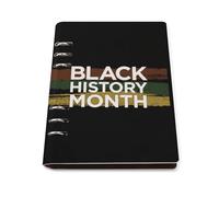 Black History Month A5 Refillable Notebook Ruled Paper Writing Journal Binder 90 Sheets 6-Ring
