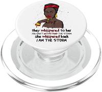 Black History Month African Afro I Am The Storm PopSockets PopGrip for MagSafe