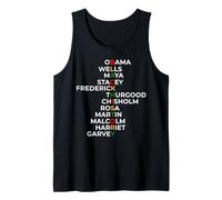 Black History Month African American Leaders Word Art Tank Top