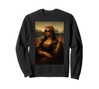 Black History Month African American Woman Black Mona Lisa Sweatshirt