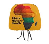 Black History Month African USA Car Headrest Covers Seat Head Rest Protector