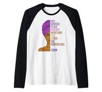Black History Month African Woman Afro I Am The Storm Raglan Baseball Tee