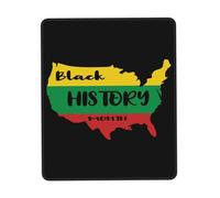 Black History Month America Map Mouse Pad Non-Slip Rubber Base Desk Mat Washable Mouse Mat For Pc Home Office 25X30Cm