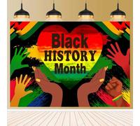 Black History Month Backdrop for Black History Month Holiday Party Decorations African American Heritage Festival Photography Background Black History Month Party Supplies Banner 9x6ft