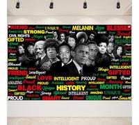 Black History Month Backdrop Vintage Backdrop Black History Month Decoration Inspirational African American History Posters Bulletin Board Wall Banner Photo Booth Props Indoor Outdoor Decor (Green)
