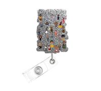 Black History Month Badge Reel,Cute Acrylic Badge for ID Card Badge,Funny Telescoping Retractable Badge Holder Alligator Clip Accessories for Nurse,Medical Worker,Nursing Student,Teacher