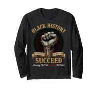 Black History Month Believe Achieve Succeed African Freedom Long Sleeve T-Shirt