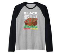 Black History Month Breaking Every Chain Women Raglan Baseball Tee