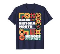 Black History Month Celebrating African Black History Month T-Shirt, Men, Navy Blue, 4X-Large