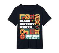 Black History Month Celebrating African Black History Month T-Shirt, Women's Plus, Black, 2X