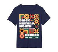 Black History Month Celebrating African Black History Month T-Shirt, Women's Plus, Navy Blue, 4X