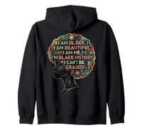 Black History Month Dashiki Melanin Afro Woman Pride Zip Hoodie