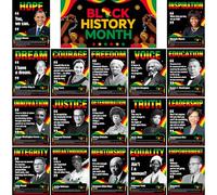 Black History Month Decorations, 21Pcs Black History Month Posters, Motivational Inspirational Classroom Decor, Juneteenth Bulletin Board Posters