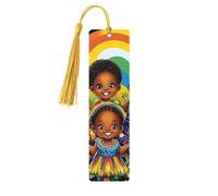 Black History Month Double-Sided Printed Wooden Bookmarks 5pcs, Women Presents for Book Lovers Cool Notebook Accessories Birthday Presents for Men(5 Piece Set)