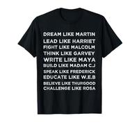 Black History Month Dream Like African Leaders for Women Men T-Shirt