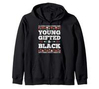 Black History Month Educated Young Gifted & Black African Zip Hoodie