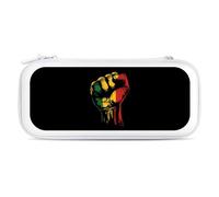 Black History Month Fist Juneteenth Carry Case for Switch Carrying Cover Storage Bag Protective Accessories Travel White-Style