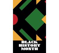 Black History Month gift A5 lined notebook geometric print 5x8 in.
