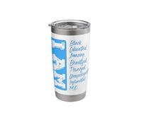Black History Month I Am Strong Educated Black Pride Stainless Steel Insulated Tumbler