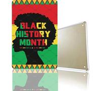 Black History Month Juneteenth Garden Decorations, DZQUY Black History Month Metal Tin Sign, Home Yard Festival Supplies Metal Poster 12x16 Inch