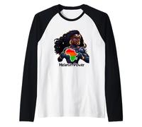 Black History Month Melanin Queen Strong Black Woman Pride Raglan Baseball Tee