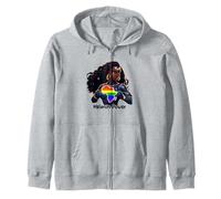 Black History Month Melanin Queen Strong Black Woman Pride Zip Hoodie