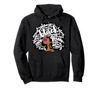Black History Month October February Afro Word Pullover Hoodie