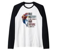 Black History Month Our History is Our Strength Raglan Baseball Tee