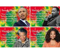 Black History Month Posters for Room Black History Month African American Decorations Famous Black Red Yellow Wall Posters & Prints World Flag Banner