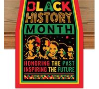 Black History Month Table Runner, Black History Month Decorations Afro African American Heritage Festival Party Decorations for February Freedom Kitchen Dining Room Table Decor