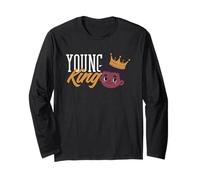 Black History Month Young Black King Boy Long Sleeve T-Shirt