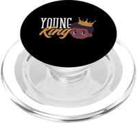 Black History Month Young Black King Boy PopSockets PopGrip for MagSafe