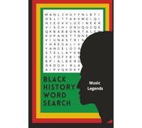 Black History Music Legends Word Search Puzzle Book: Word Searches with Easy to Read Print describing Black Artist, Legends and their Instruments. 6x9 ... Gifts for Vacations, Free Time and Holidays