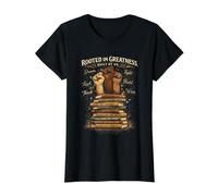 Black History Rooted in Greatness Value Graphic T-Shirt, Women, Black, S