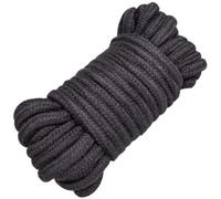 black Hitched Black Ultra-Soft Braided Bondage Rope - 10m