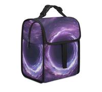 Black Hole in Spaces Stars and Galaxies Insulated Lunch Cooler Bag Waterproof Lunch Box for Work Picnic Travel