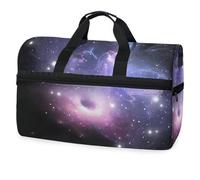 Black Hole Nebula Galaxy Travel Duffel Bag for Men Women Boys Girls Teens,Oversized Sports Gym Bag with Shoes Compartment Overnight Weekend Yoga Workout Bag Training Handbag