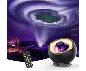 Black Hole Projector Scientifically Sculpted by Led Light, Interstellar Galaxy Star Projector with Cosmic Eye Night Light Lamp for Bedroom Decor, Science Education, and Astronomy Art Gifts