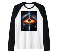Black Hole Space Energy Beam Accretion Disk Concept Raglan Baseball Tee