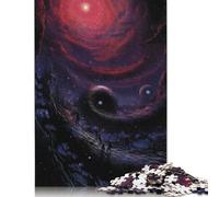 Black Hole Spiral Jigsaw Puzzles Puzzle 500 Pieces Jigsaws Rectangular Wooden Jigsaw Stress Reliever Difficult Challenge 500pcs (52x38cm)