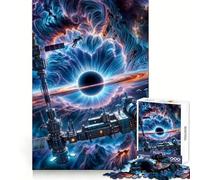 Black Hole Teenager Jigsaw Puzzles 1000 Pieces Focus Training Calm Distraction Tight Join Ideal Present (38x52cm)