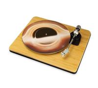 Black Hole Vinyl Slip Mat Space Galaxy Turntable Mat 12" 7" DJ Slipmat Record Player Mat Cosmic Universe Music Gift (12")