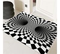 Black Holes Visual Illusions Area Rug Abstract 3D Area Rug Non-slip Floor Mat Carpet Low Pile Non-shedding Washable for Living Room Bedroom Office Kitchen Entrance 140x200cm 2y200