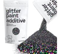 Black Holographic Glitter Paint Additive Chunky 100g for Adding Sparkle to Paints & Varnish | Paint Walls Sparkly Add to Emulsion, Acrylic or Lacquer Indoor | Hemway