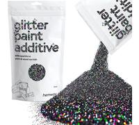 Black Holographic Glitter Paint Additive Fine 100g for Adding Sparkle to Paints & Varnish | Paint Walls Sparkly Add to Emulsion, Acrylic or Lacquer Indoor | Hemway