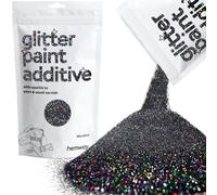 Black Holographic Glitter Paint Additive Microfine 100g for Adding Sparkle to Paints & Varnish | Paint Walls Sparkly Add to Emulsion, Acrylic or Lacquer Indoor | Hemway